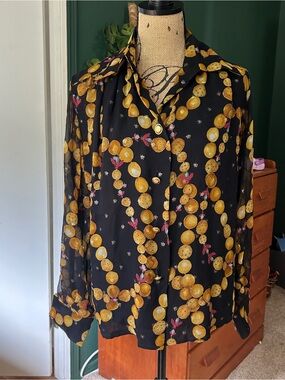 Vintage Christian Dior Boutique Blouse with Woven Serial Code